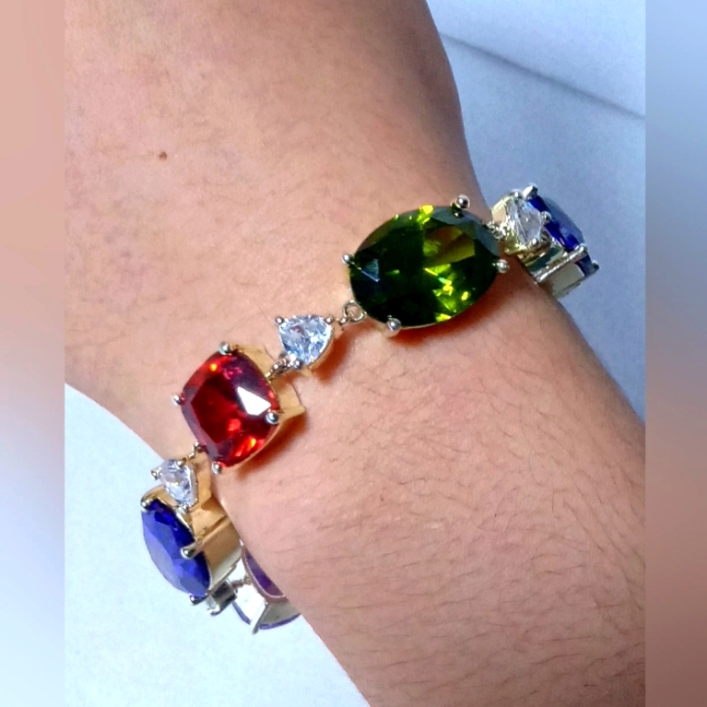 Multicolored Diamond Bracelet